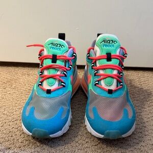 Nike Women’s Air Max 270 React: Electro Green Lagoon Colorway